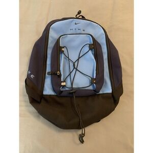 Nike Backpack Blue Black Bungee Front Sports Gym School Daypack Padded Straps